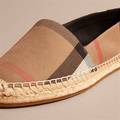 burberry leather trim canvas check espadrilles|Burberry Limited.